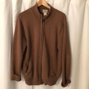 LL Bean full zip sweater.